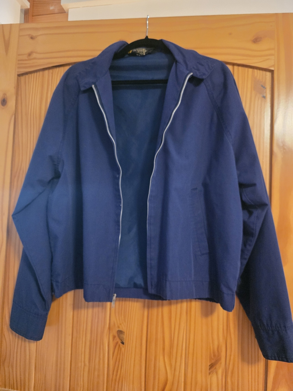 Vintage Sears Blue Zip-Up Bomber Harrington Jacket